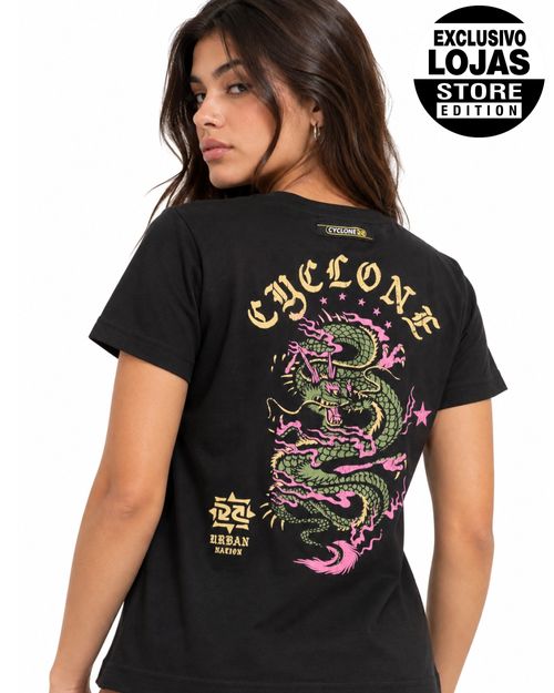 (NOVO) Blusa Feminina Cyclone Urban Nation Metal - PRETO