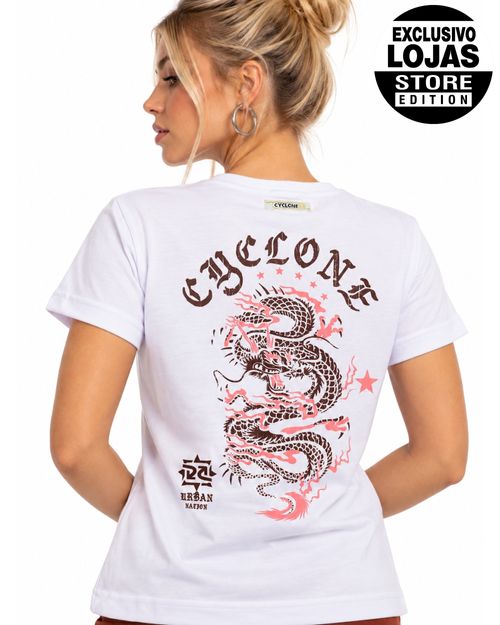 (NOVO) Blusa Feminina Cyclone Urban Nation Metal - BRANCO