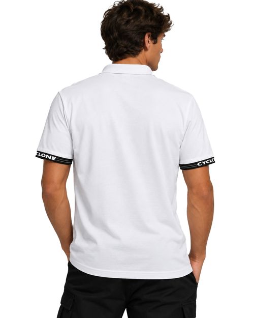 (NOVO) Camisa Cyclone Polo Stretch Surf Club - BRANCO