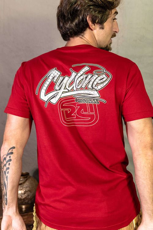 (NOVO) Camisa Cyclone Bolt Metal - VERMELHO RUBRO